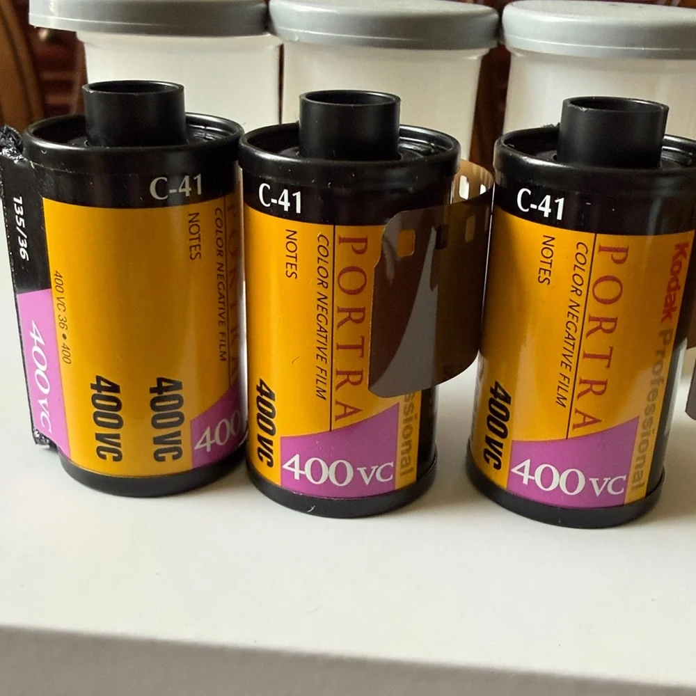 Kodak Portra 400 VC 135/36 35mm Color Film Rolls expired date lot of 3